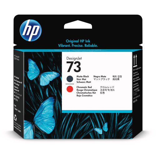 HP 73 DesignJet Printhead for Matte Black and Chromatic Red ink printing